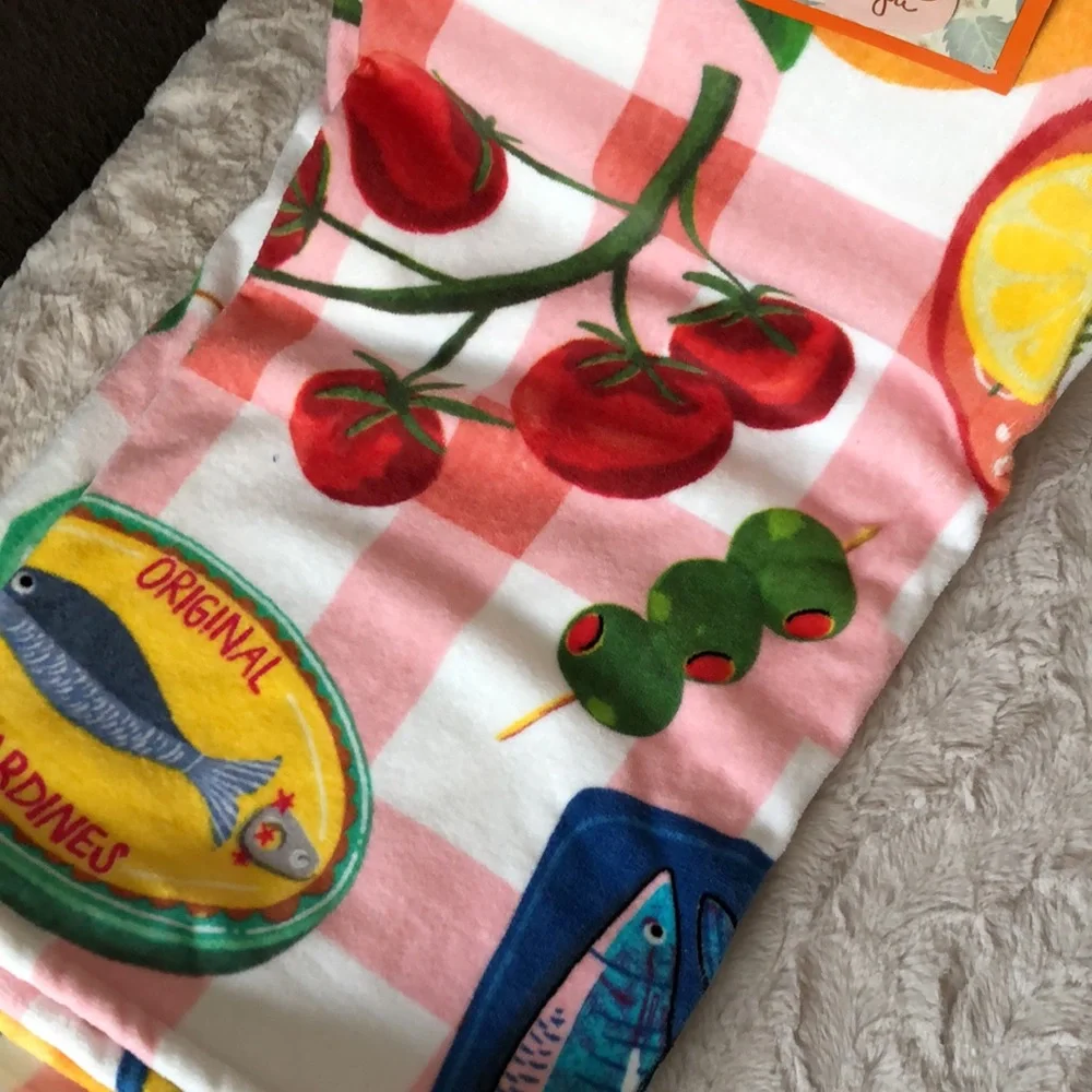 Sand & Surf Fruit & Sardine Pattern Beach Towel